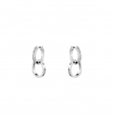 CARTIER LOVE WHITE GOLD EARRINGS, TRANSFORMABLE, SEMI-PAVED N8515242